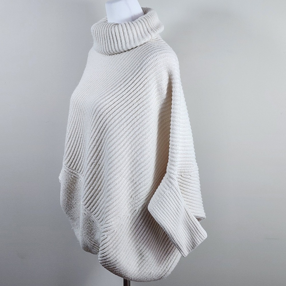TWIK Simons Sweater Womens XS Rib Knit Batwing Asymmetric Slouch Shrug Statement - Picture 4 of 14